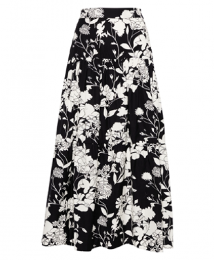 Maje 黑白印花長裙