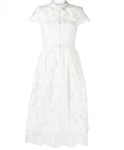 Self-Portrait 立體花蕾絲連身裙